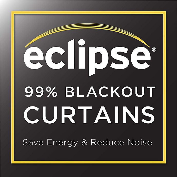 slide 8 of 8, Eclipse Gemini Grommet Blackout Window Curtain Panel - Stone, 84 in