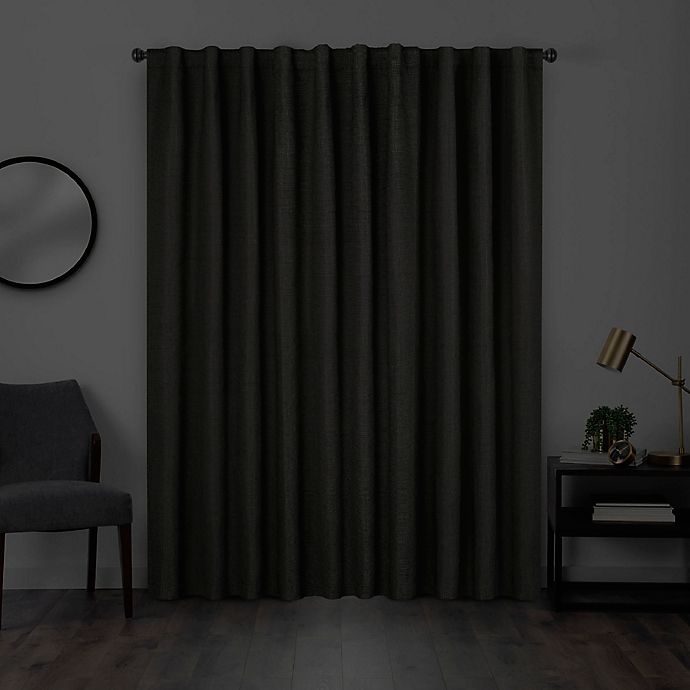slide 8 of 8, Eclipse Walken Rod Pocket Room Darkening Window Curtain Panel - Charcoal, 63 in