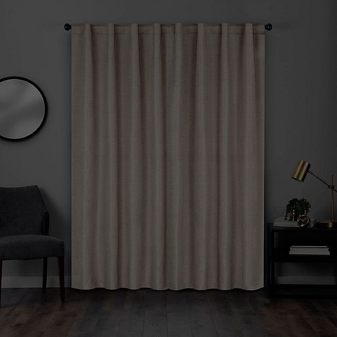 slide 3 of 8, Eclipse Walken Rod Pocket Room Darkening Window Curtain Panel - Mushroom, 63 in