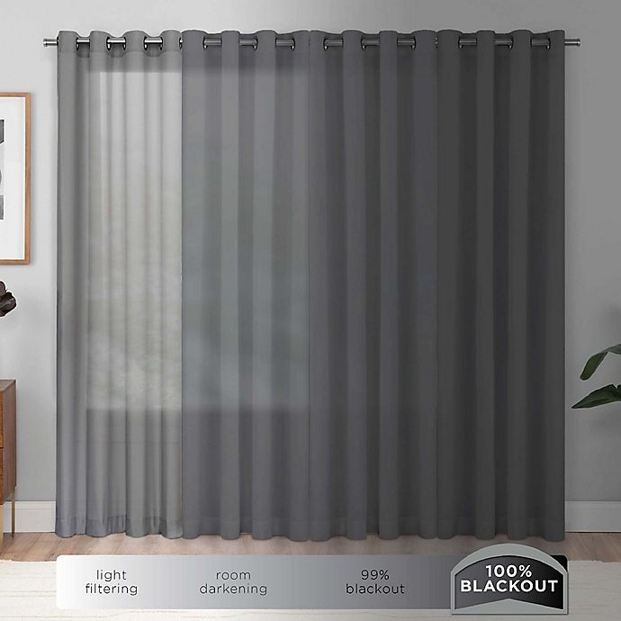 slide 5 of 8, Eclipse Walken Rod Pocket Room Darkening Window Curtain Panel - Mushroom, 63 in