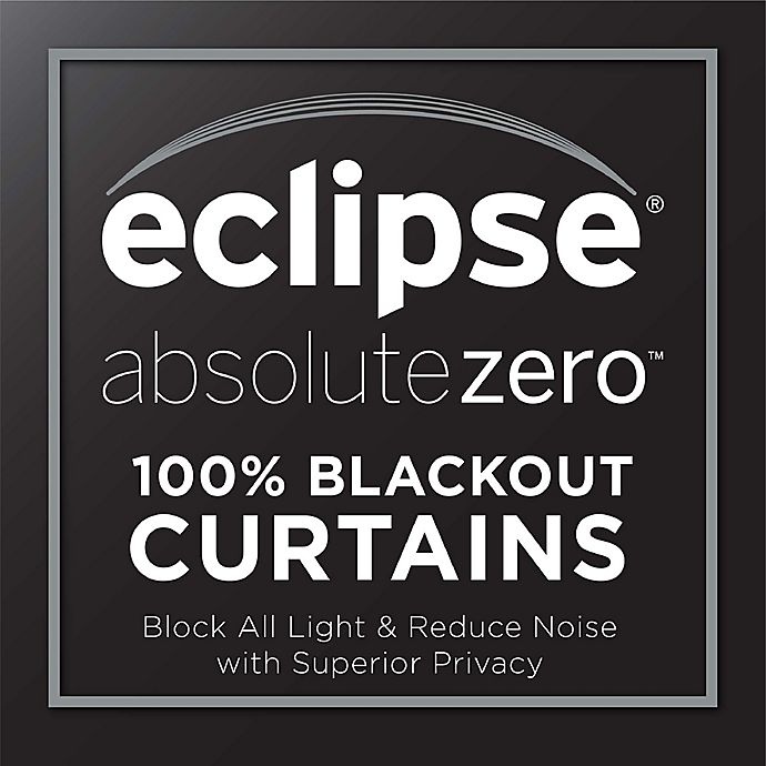 slide 8 of 8, Eclipse Kira Herringbone Grommet 100% Blackout Window Curtain Panel - Ocean, 95 in