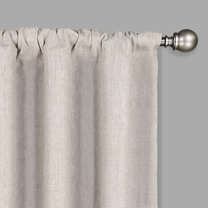 slide 2 of 4, Brookstone Troy Rod Pocket Room Darkening Window Curtain Panel - Beige, 95 in