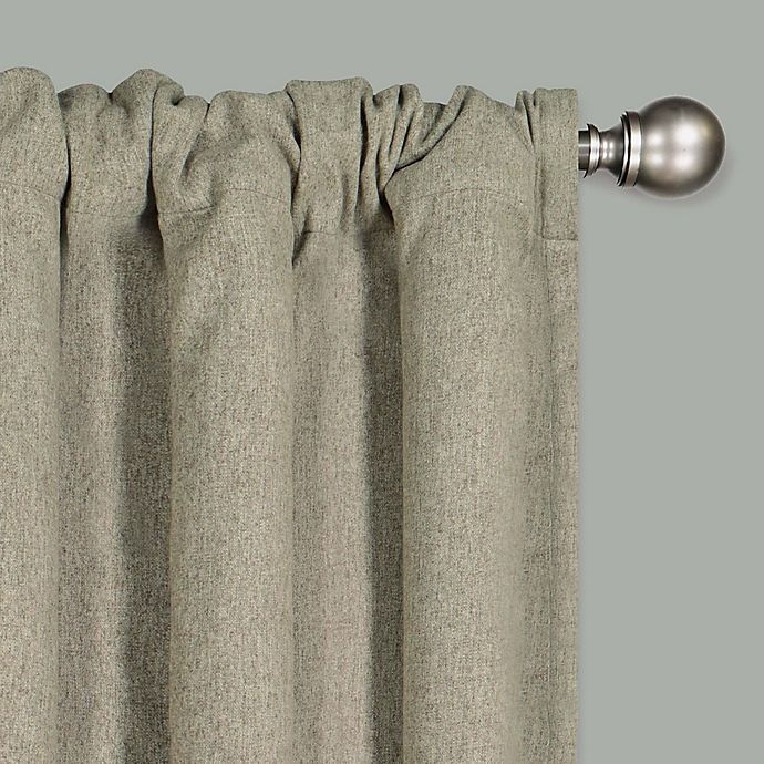 slide 5 of 5, Brookstone Harvey Rod Pocket Room Darkening Window Curtain Panel - Green, 95 in