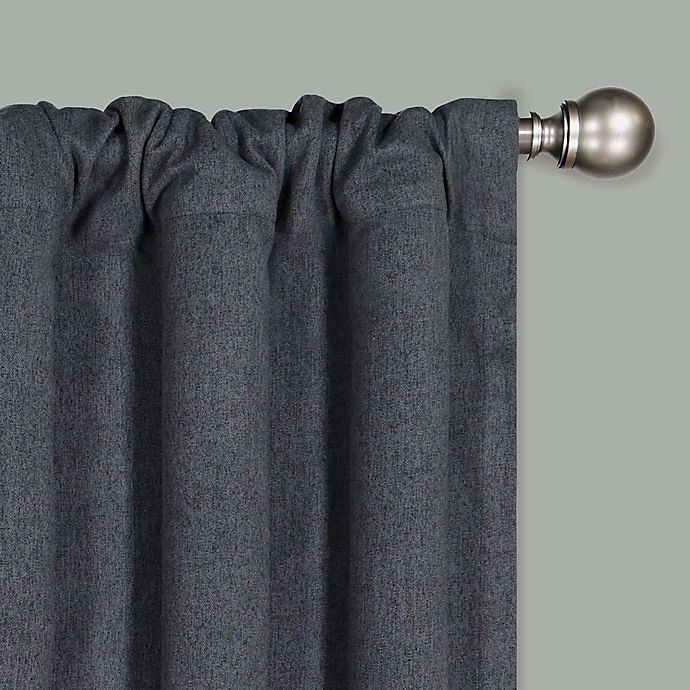 slide 2 of 5, Brookstone Harvey Rod Pocket Room Darkening Window Curtain Panel - Indigo, 84 in