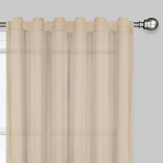 slide 2 of 3, Wamsutta Vintage Coventry Rod Pocket/Back Tab Window Curtain Panel - Linen, 84 in