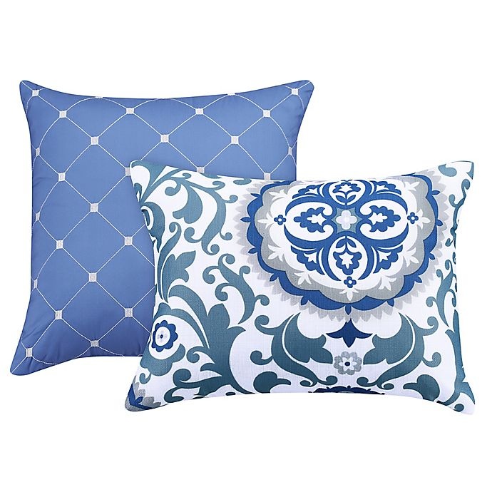 slide 5 of 5, Waverly Medallion Full Comforter Set - Blue, 10 ct