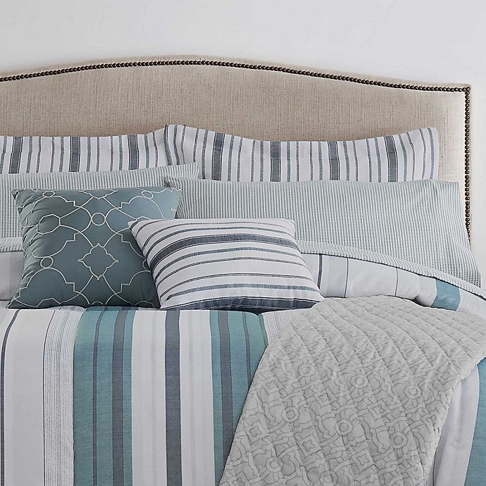 slide 8 of 8, Waverly Forever Stripe Queen Comforter Set - Blue, 10 ct