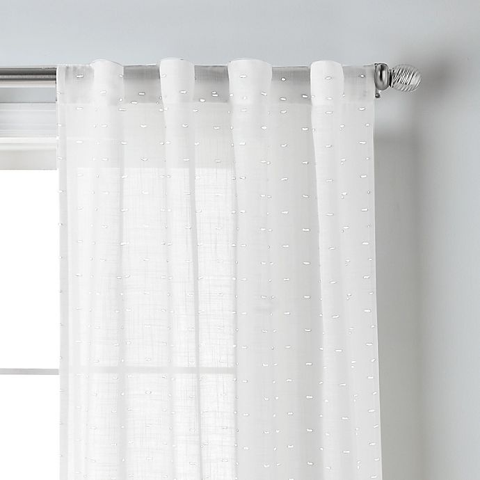 slide 2 of 4, Wamsutta Collective Whitney 63-Inch Rod Pocket Window Curtain Panels - White, 2 ct; 63 in