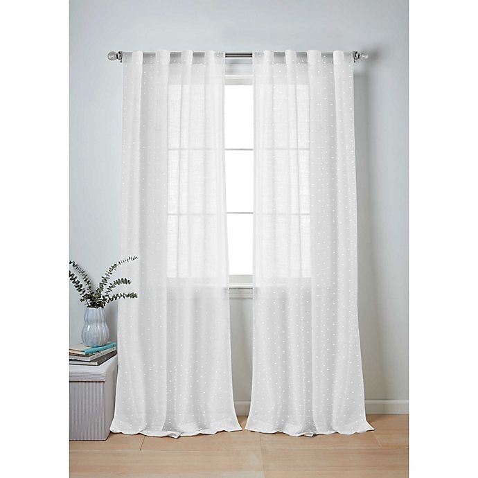 slide 1 of 4, Wamsutta Collective Whitney 63-Inch Rod Pocket Window Curtain Panels - White, 2 ct; 63 in