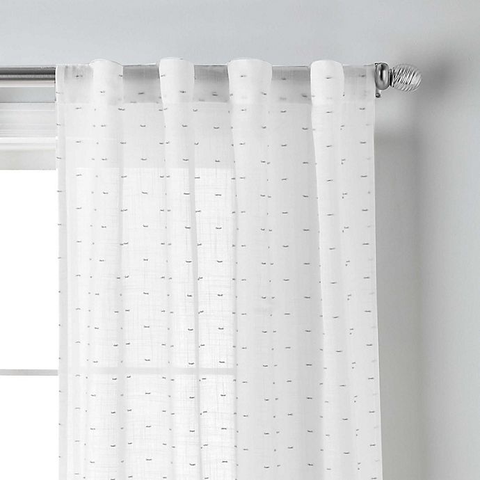 slide 2 of 4, Wamsutta Collective Whitney 108-Inch Rod Pocket Window Curtain Panels - White, 2 ct; 108 in