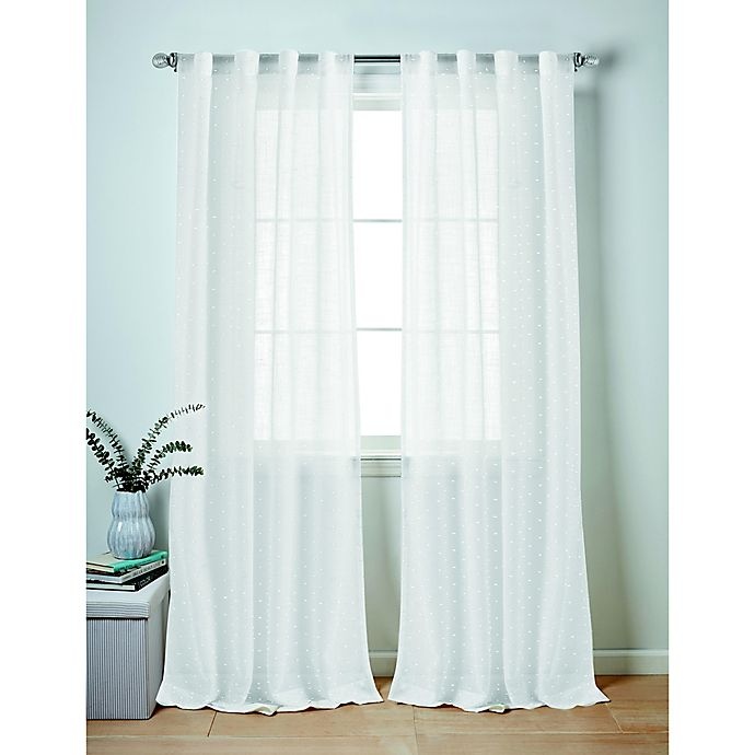 slide 1 of 4, Wamsutta Collective Whitney 108-Inch Rod Pocket Window Curtain Panels - White, 2 ct; 108 in