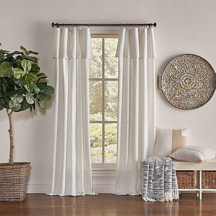 slide 2 of 6, Mercantile Drop Cloth Light Filtering Window Curtain Panel - Off White, 63 in