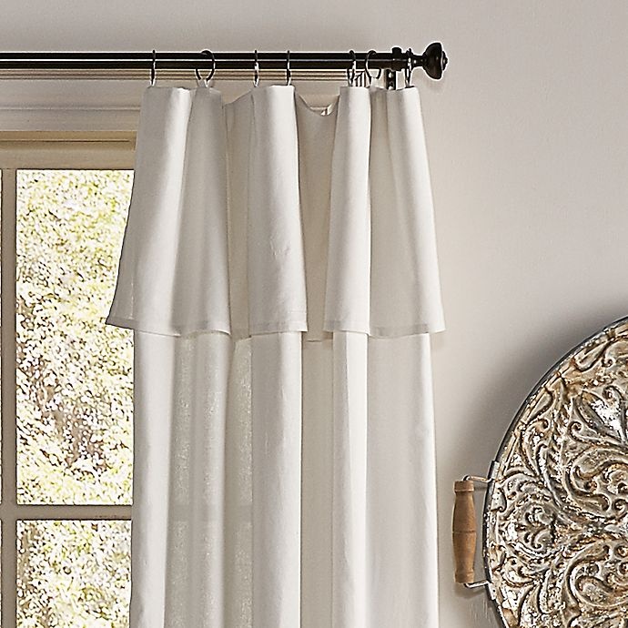 slide 3 of 6, Mercantile Drop Cloth Light Filtering Window Curtain Panel - Off White, 63 in