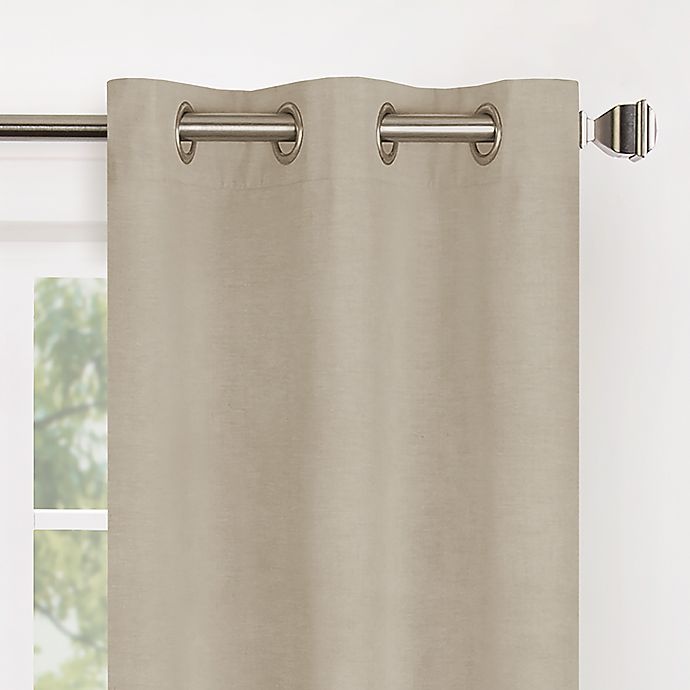 Wamsutta Asher Chambray 100% Blackout Window Curtain Panel - Natural 84 ...