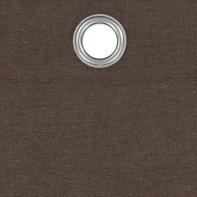 slide 4 of 7, Wamsutta Collective Asher Chambray Grommet Blackout Window Curtain Panel - Taupe, 108 in