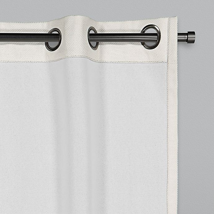 slide 2 of 4, Brookstone Saville Grommet 100% Blackout Window Curtain Panel - Ivory, 95 in