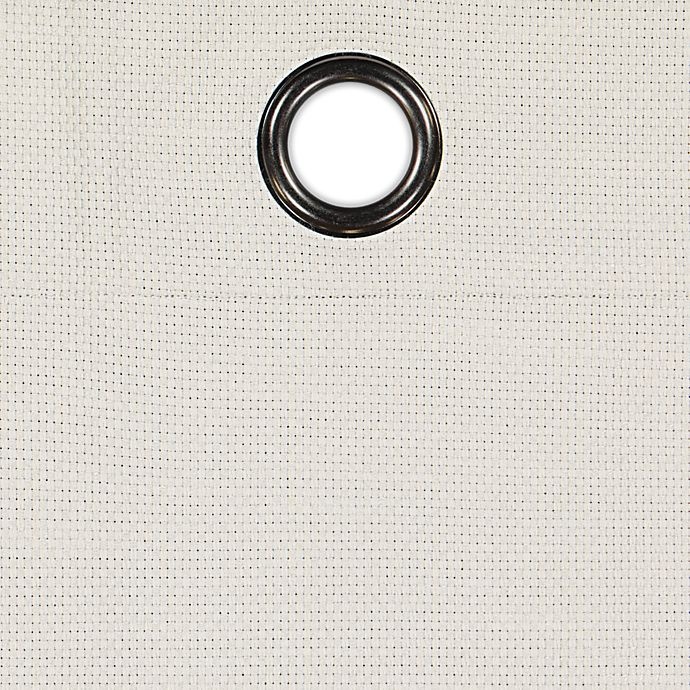 slide 3 of 4, Brookstone Saville Grommet 100% Blackout Window Curtain Panel - Ivory, 95 in