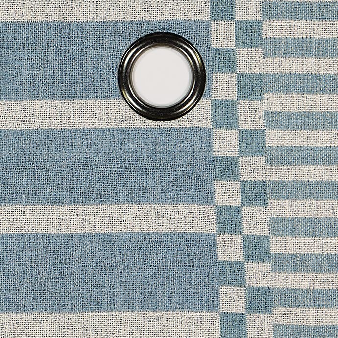 slide 4 of 7, Urban Thread Ranchester Grommet Room Darkening Window Curtain Panel - Blue, 95 in