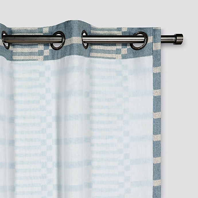 slide 6 of 7, Urban Thread Ranchester Grommet Room Darkening Window Curtain Panel - Blue, 95 in