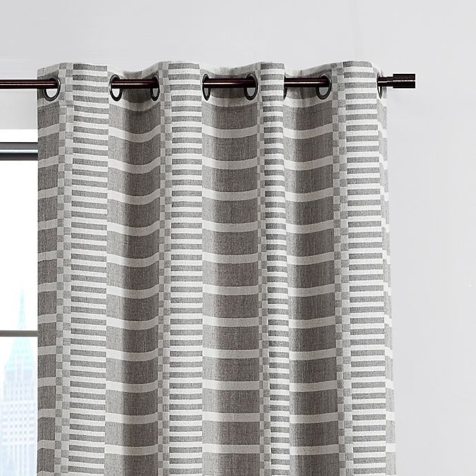 slide 3 of 7, Urban Thread Ranchester Grommet Room Darkening Window Curtain Panel - Grey, 108 in