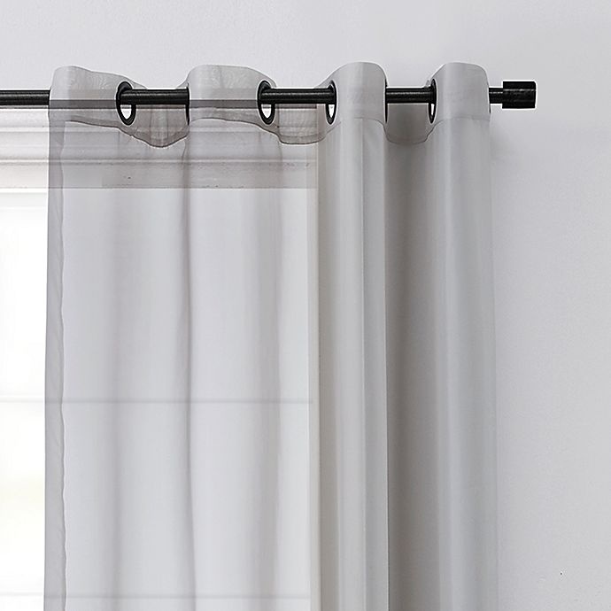 slide 2 of 7, ARM & HAMMERTM Curtain Fresh Sheer Grommeted 95 Window Curtain Panel - Light Grey", 1 ct