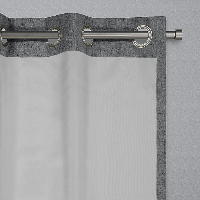 slide 7 of 8, Brookstone Renwick Grommet 100% Blackout Lined Window Curtain Panel - Grey, 84 in