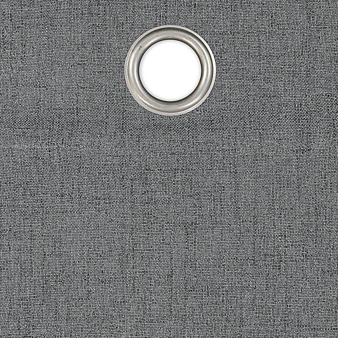 slide 8 of 8, Brookstone Renwick Grommet 100% Blackout Lined Window Curtain Panel - Grey, 84 in