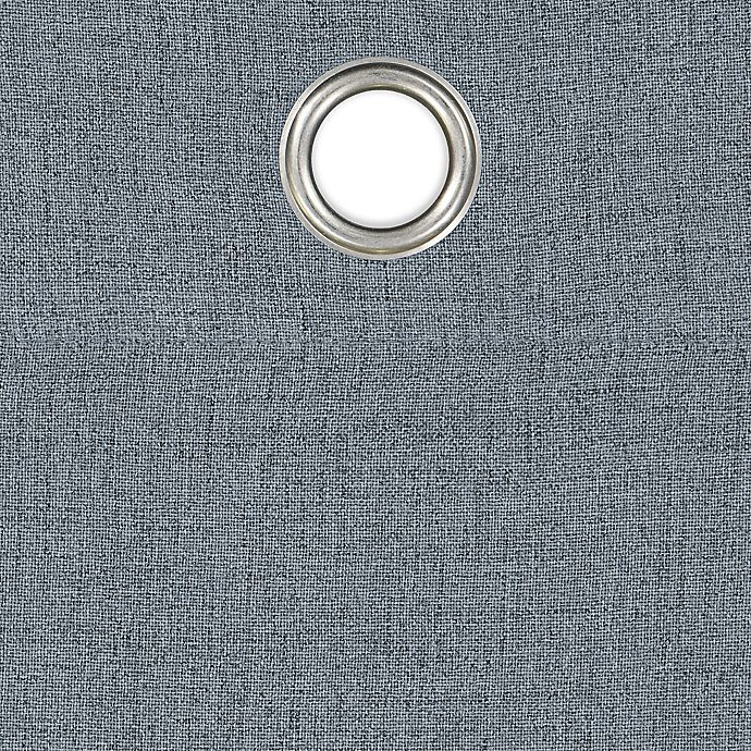 slide 4 of 7, Brookstone Renwick Grommet 100% Blackout Lined Window Curtain Panel - Ink, 108 in