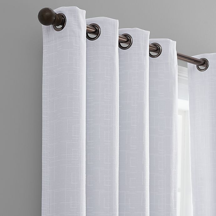 slide 4 of 9, Wamsutta Priella Grommet 100% Blackout Lined Window Curtain Panel - White, 63 in