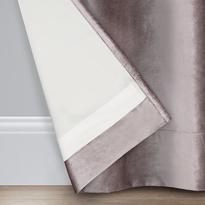 slide 3 of 8, O&O by Olivia & Oliver Luster Velvet Curtain Panel - Lavender (Single), 84 in