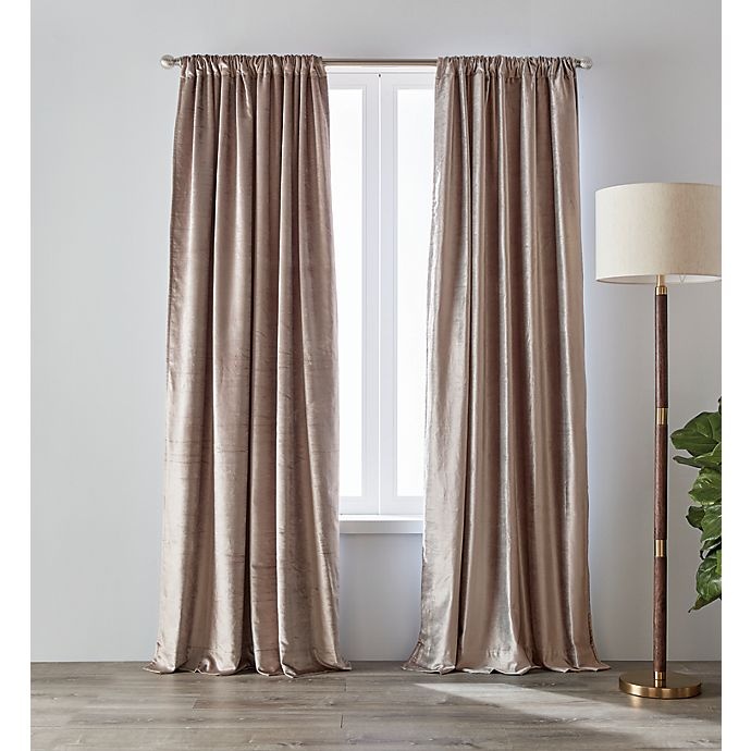 slide 1 of 8, O&O by Olivia & Oliver Luster Velvet Curtain Panel - Lavender (Single), 84 in