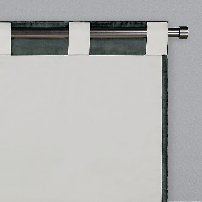 slide 4 of 8, O&O by Olivia & Oliver Luster Velvet Curtain Panel - Charcoal (Single), 84 in