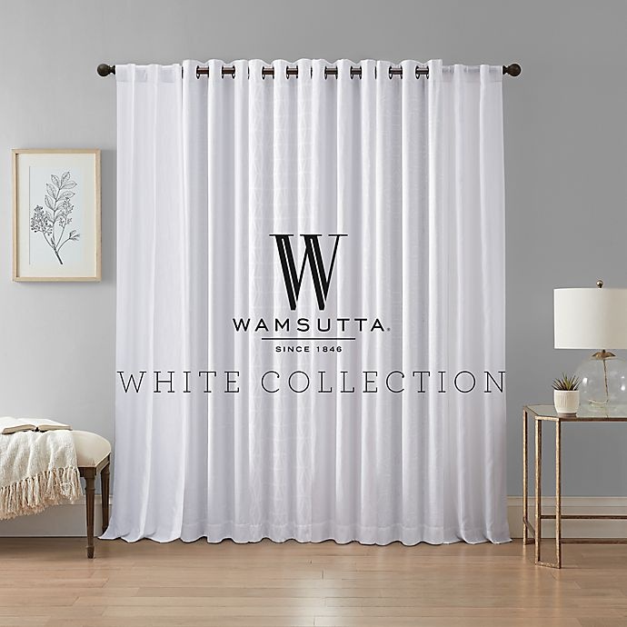 slide 4 of 11, Wamsutta Rava Light Filtering Rod Pocket Back Tab 95 Window Curtain Panel - White", 1 ct