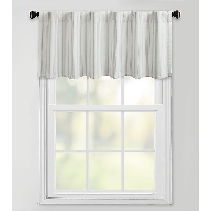 slide 1 of 8, Bee & Willow Home Bee & Willow Stripe Valance Silver, 1 ct