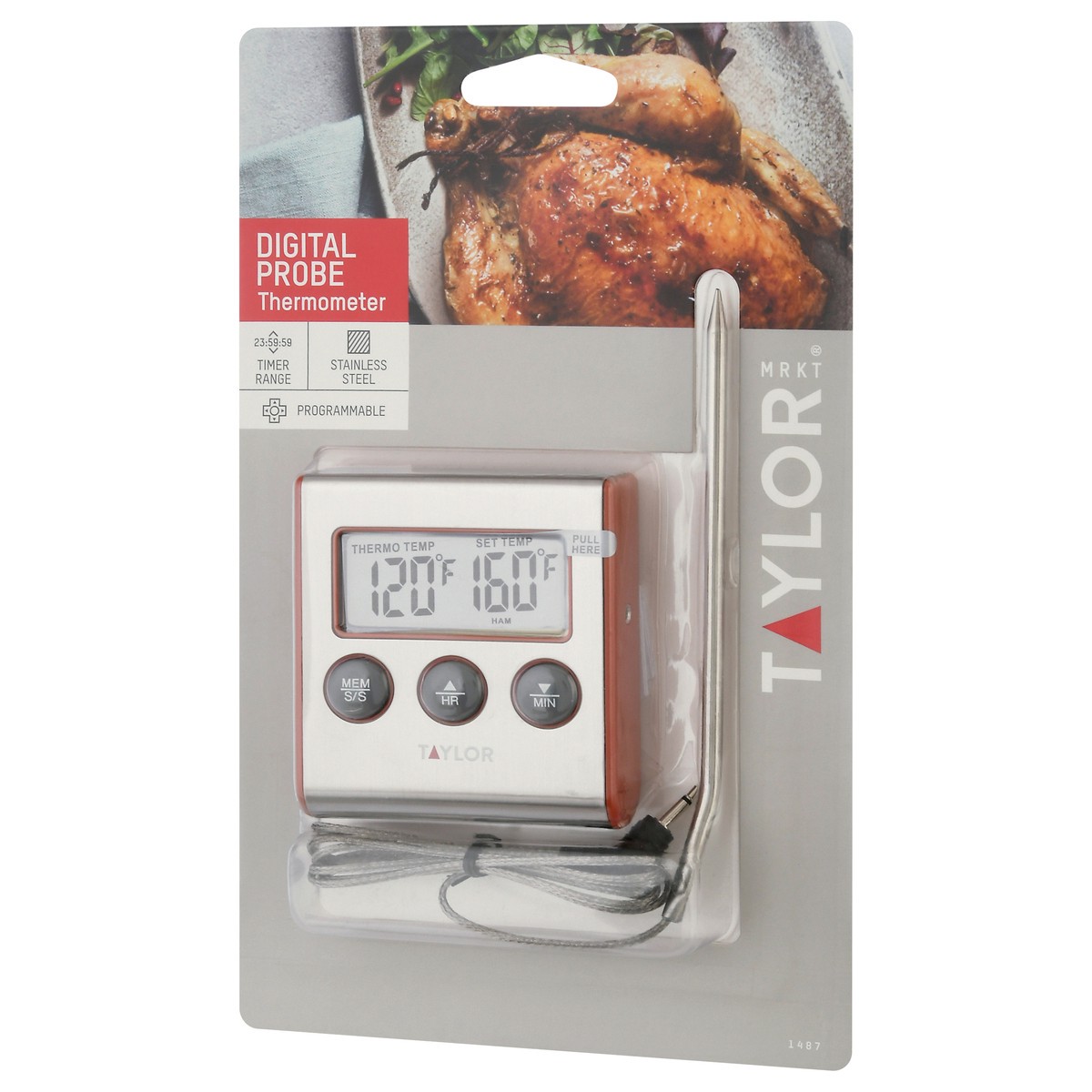 slide 3 of 9, Taylor Pro Digital Cooking Thermometer with Probe, 1 ct