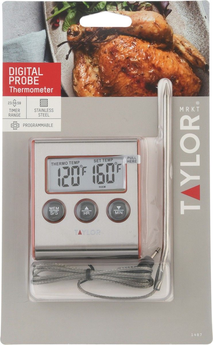 slide 6 of 9, Taylor Pro Digital Cooking Thermometer with Probe, 1 ct