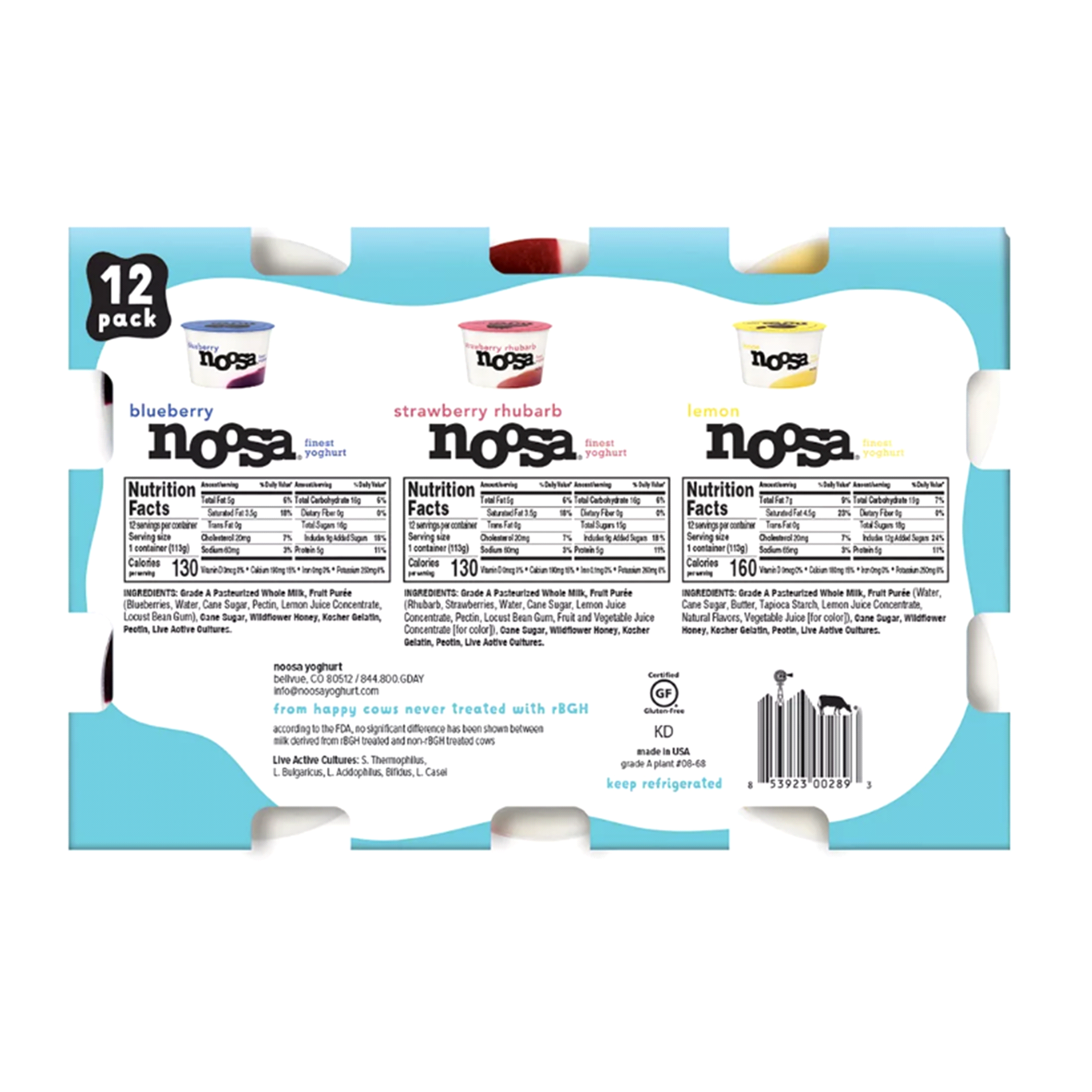 slide 5 of 5, Noosa Yoghurt Variety Pack 12/4Oz, 12 ct; 8 oz