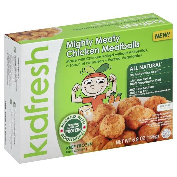 slide 1 of 1, Kidfresh Meatballs Mighty Meaty Chicken, 8 oz