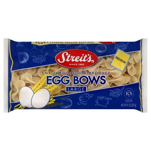 slide 1 of 1, Streit's Egg Noodles, Bows, Large, 8 oz