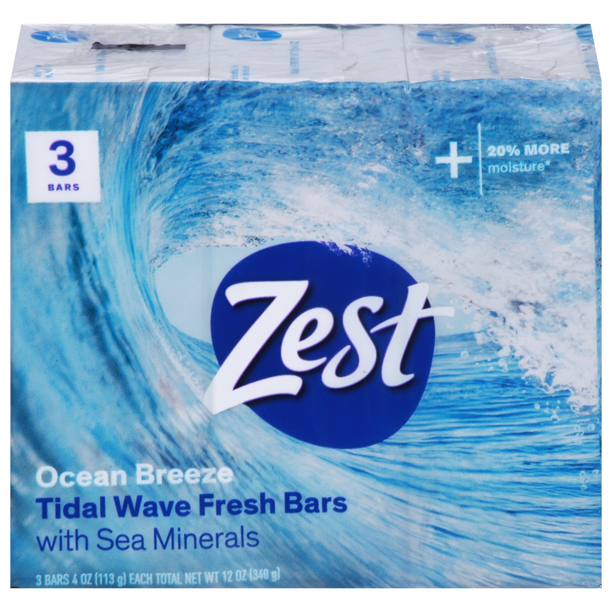 slide 1 of 7, Zest Tidal Wave Ocean Breeze Fresh Bars with Sea Minerals 3 - 4 oz ea, 3 ct
