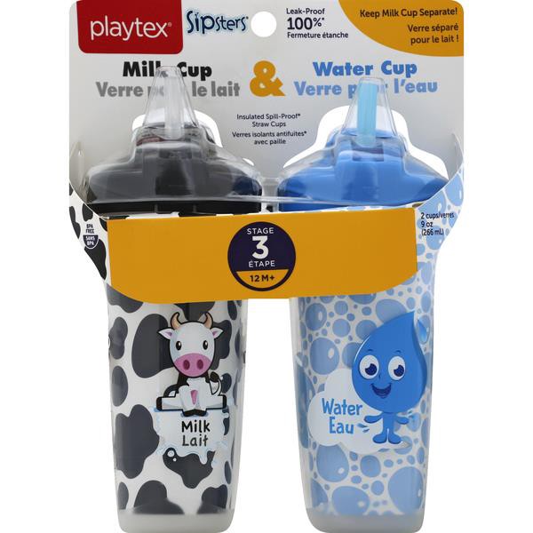 Playtex Sipsters Insulated Spill-Proof Straw Cups Stage 3 - 2 ct