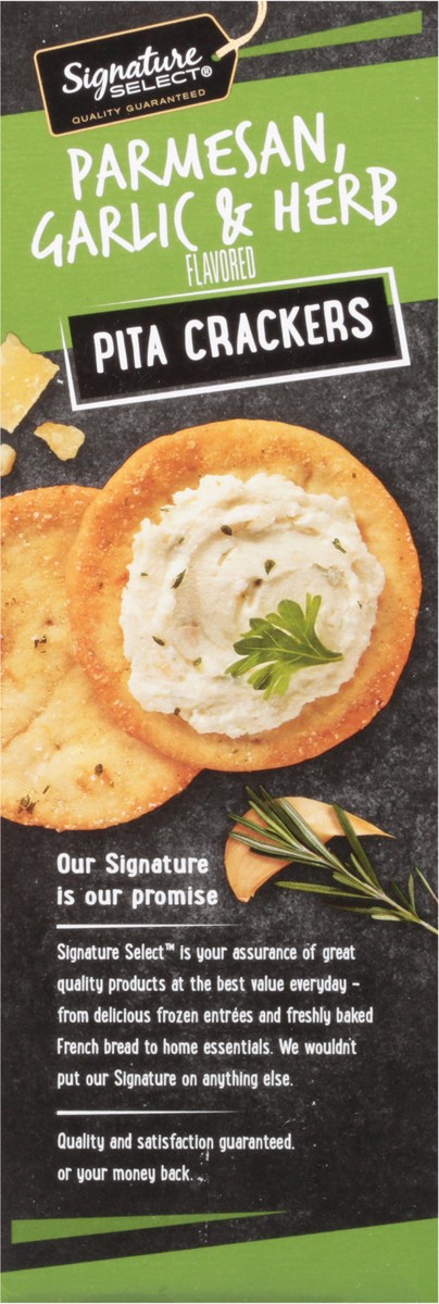 slide 9 of 9, Signature Select Garlic Parmesan & Herb Pita Crackers 6 oz, 6 oz