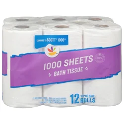 Giant 1000 Sheets 1-Ply Toilet Paper