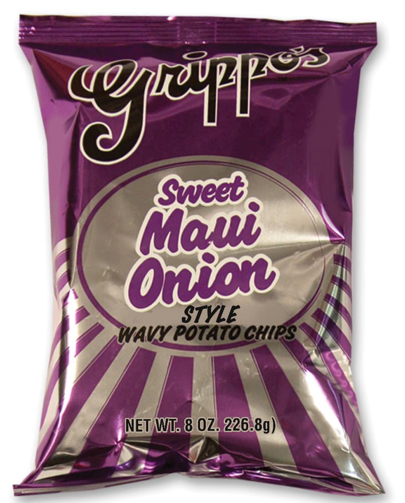 slide 1 of 1, Grippo's Sweet Maui Onion Style Wavy Potato Chips, 8 oz