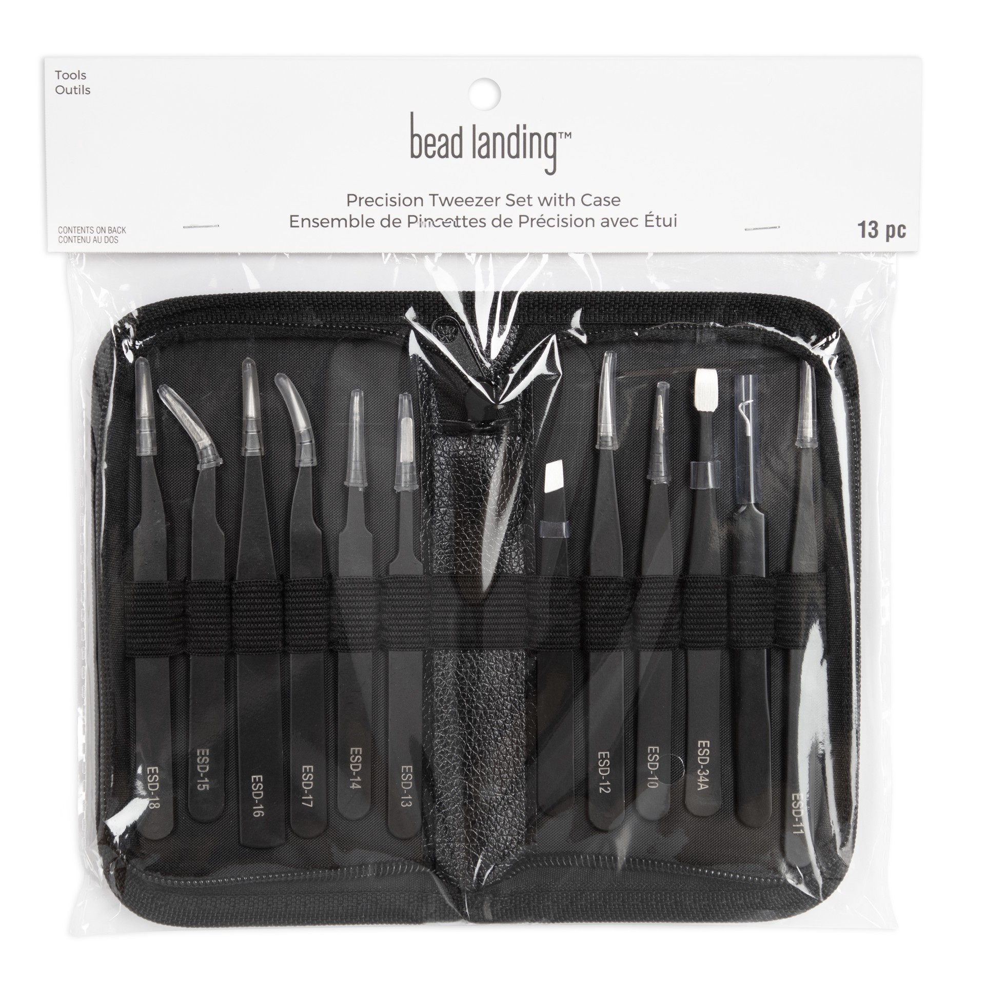 slide 8 of 9, 12 Piece Precision Tweezer Set With Case By Bead Landing, 12 ct