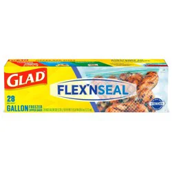 Glad Flex N Seal Gallon Freezer Zipper Bags 28 ea