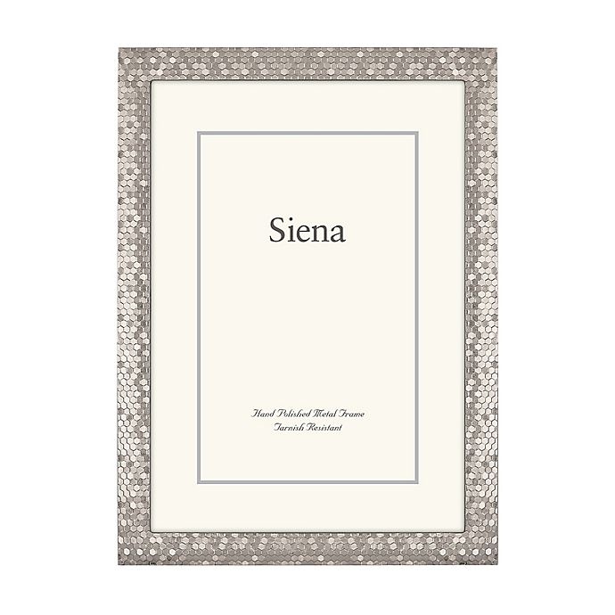 slide 1 of 1, Siena Metallics Glitter Frame - Silver, 5 in x 7 in