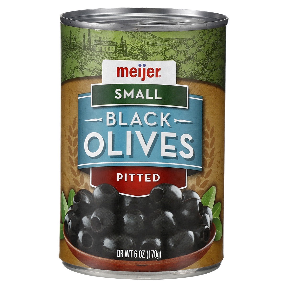 slide 1 of 9, Meijer Small Black Pitted Ripe Olives, 6 oz