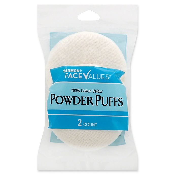 slide 1 of 1, Harmon Face Values Powder Puffs, 2 ct