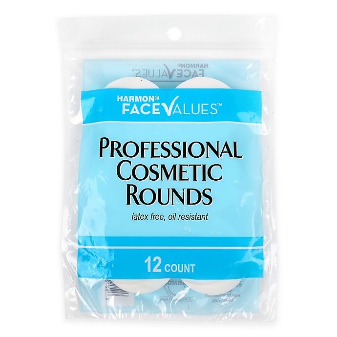 slide 1 of 1, Harmon Face Values Professional Cosmetic Rounds, 12 ct
